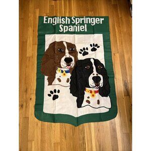 Vintage English Springer Spaniel Dog Garden Flag Full Size